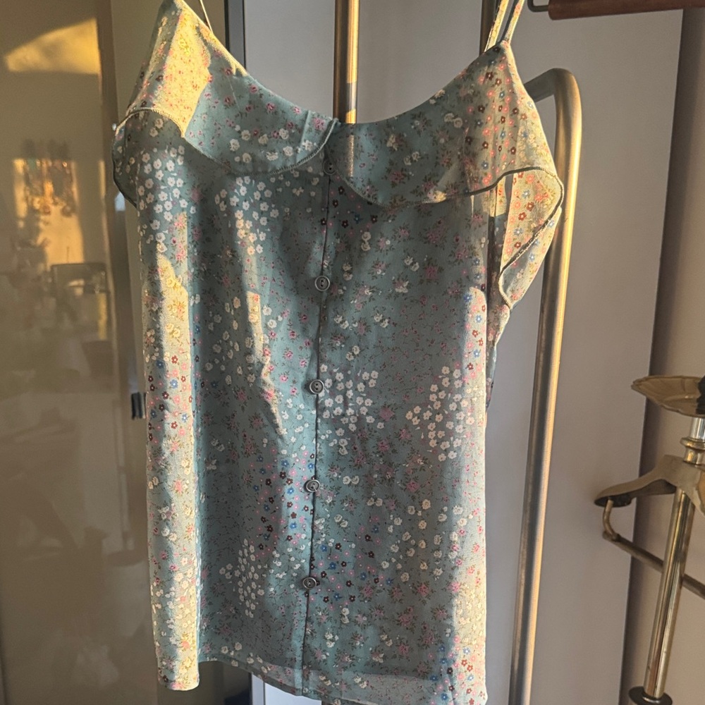 Vintage Floral Blue Women's Top